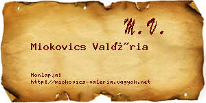 Miokovics Valéria névjegykártya